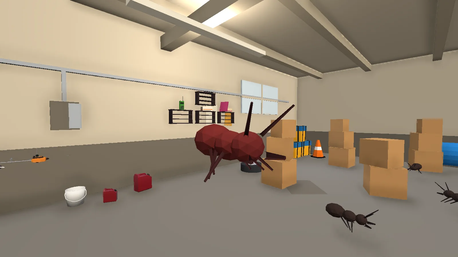 Pest Patrol — the giant ant boss in the garage