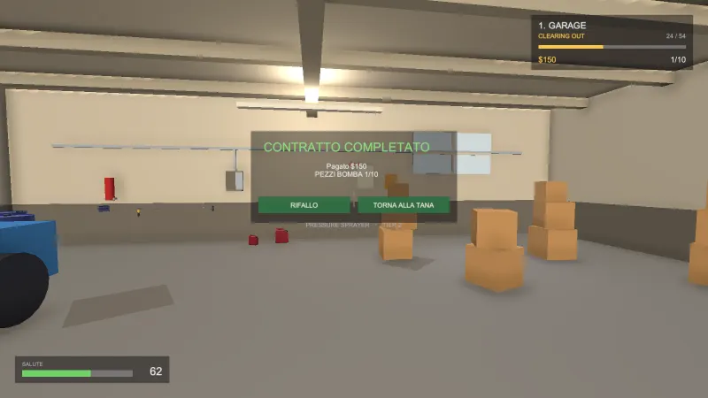 Contract cleared screen