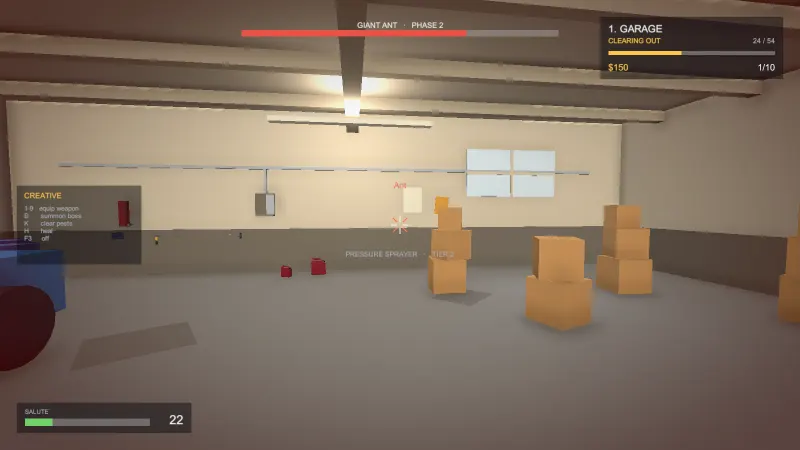 HUD during the boss fight